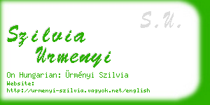 szilvia urmenyi business card